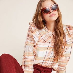 New Anthropologie Polly ruffle blouse